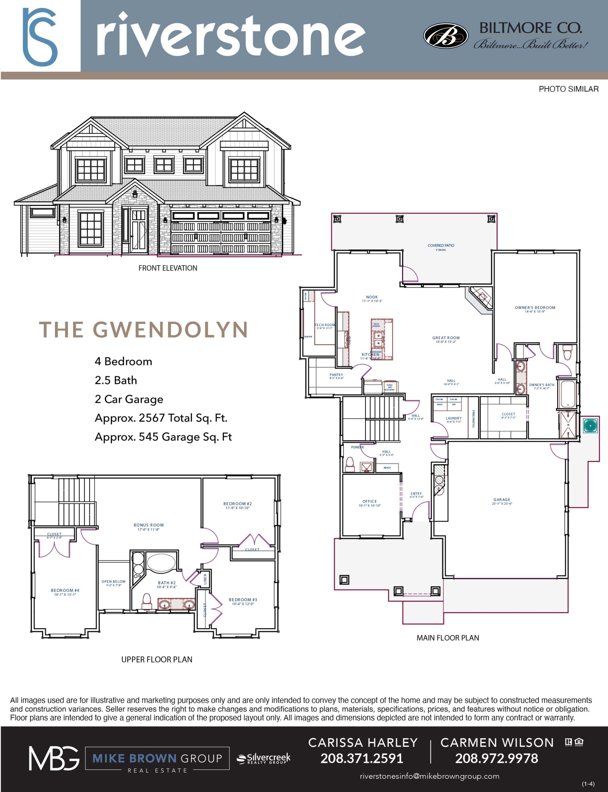 Riverstone Gwendolyn Rendering and Floorplan